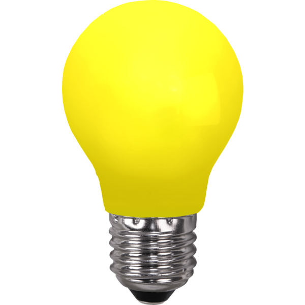 LED lampa E27 | A55 | Gul | utomhus | 0.9W [Star Trading] 356-40-4 361803 - 1