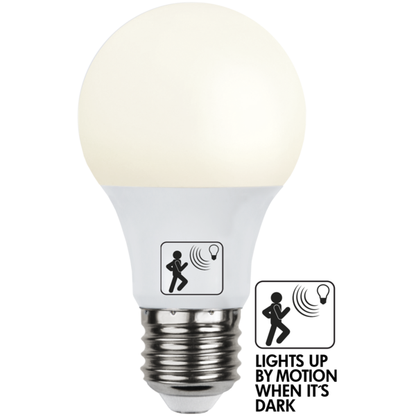 LED lampa E27 | A60 | Rörelsesensor | 8.3W [Star Trading] 357-09-3 361823 - 1
