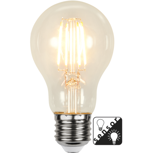 LED lampa E27 | A60 | dag-natt sensor | 2100K | 4,2W [Star Trading] 353-20-6 362041 - 1