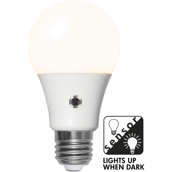 LED lampa E27 | A60 | dag-natt sensor | 2700K | 8.2W [Star Trading] 357-06-3 361822 - 1