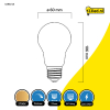 LED lampa E27 | A60 | skymningssensor | 2700K | 7.3W (60W) | [123ink] LDR02128 - 2