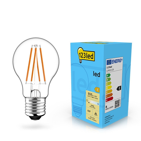 LED lampa E27 | A60 | skymningssensor | 2700K | 7.3W (60W) | [123ink] LDR02128 - 1