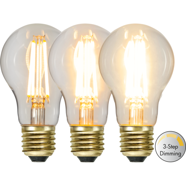 LED lampa E27 | A60 | soft glow | 6.5W | 3-stegs dimbar [Star Trading] 354-84-1 361830 - 1