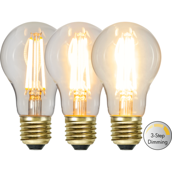 LED lampa E27 | A60 | soft glow | 6.5W | 3-stegs dimbar 354-84-1 361830 - 1