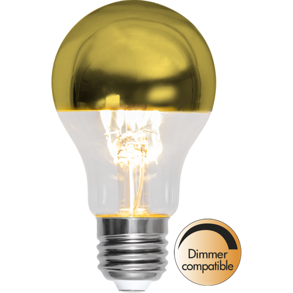LED lampa E27 | A60 | top coated guld | 4W | dimbar [Star Trading] 352-97 361831 - 1