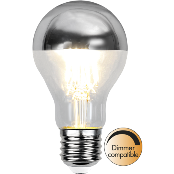 LED lampa E27 | A60 | top coated silver | 4W | dimbar [Star Trading] 352-96 361832 - 1