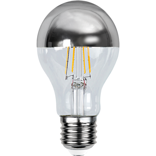 LED lampa E27 | A60 | top coated silver | 4W | dimbar [Star Trading] 352-96 361832 - 2