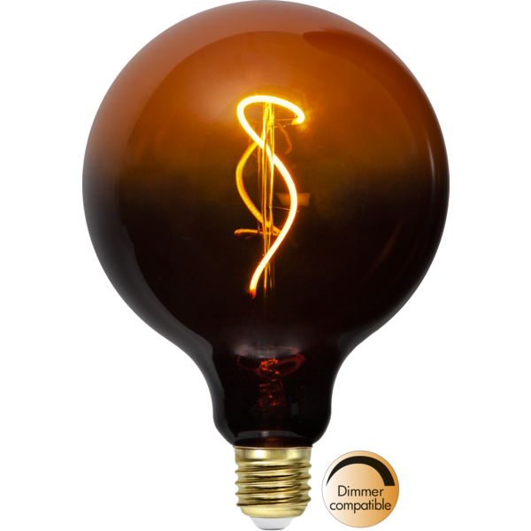 LED lampa E27 | G125 | 1600K | 4W | dimbar [Star Trading] 366-57 361835 - 1