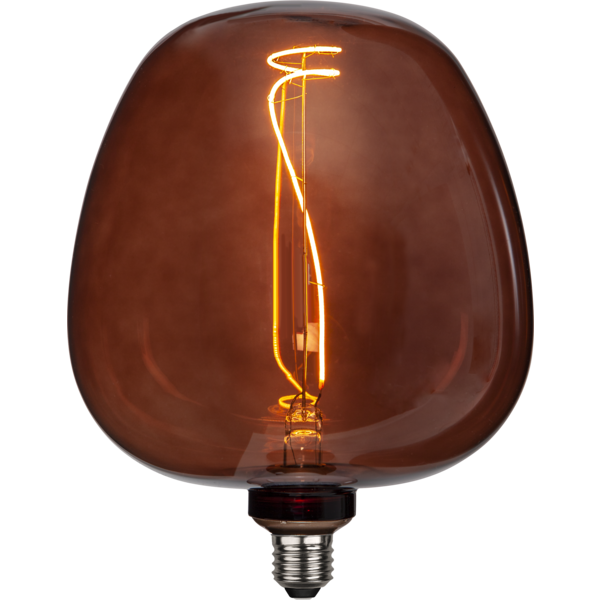 LED lampa E27 | G125 | 2W | brun [Star Trading] 355-14 501555 - 1