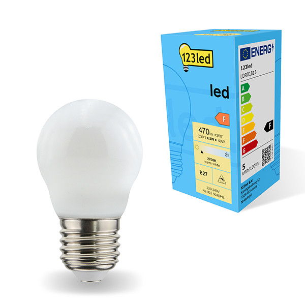 LED lampa E27 | G45 | 2700K | 4.5W | dimbar [123ink]  LDR01818 - 1
