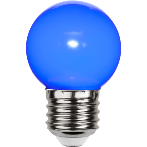 LED lampa E27 | G45 | blå | utomhus | 1W [Star Trading] 336-49-2 361854 - 1