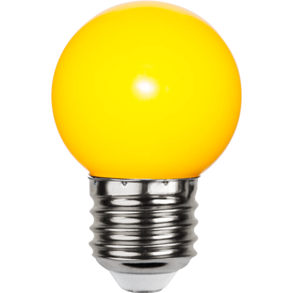 LED lampa E27 | G45 | gul | utomhus | 1W [Star Trading] 336-40-2 361852 - 1