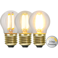 LED lampa E27 | G45 | soft glow | 4W | 3-stegs dimbar [Star Trading] 354-82-1 361856