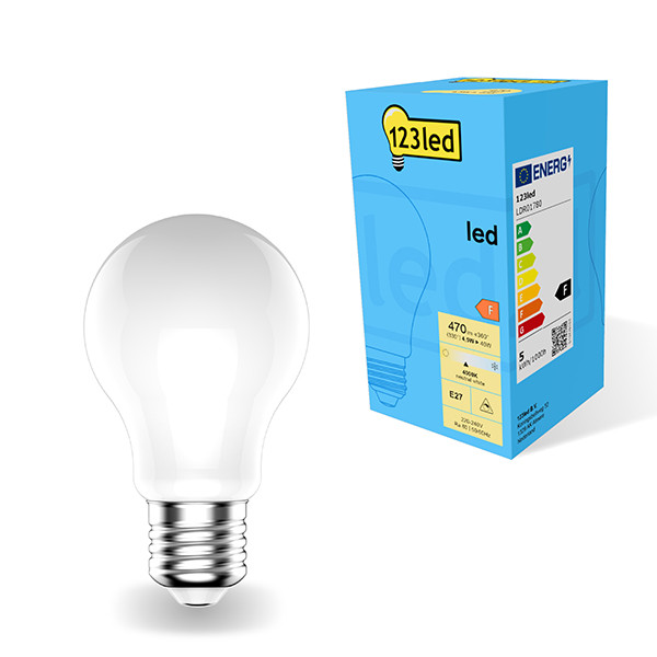 LED lampa E27 dimbar | A60 matt | 4000K | 4.5W (40W) [123ink] LDR01780 - 1
