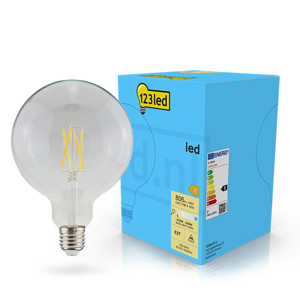 LED lampa E27 dimbar | G125 | 2200-2700K | 7W (60W) [123ink] LDR02108 - 1