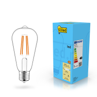 LED lampa E27 dimbar | ST64 klar | 2700K | 4.5W (40W) [123ink] LDR02110