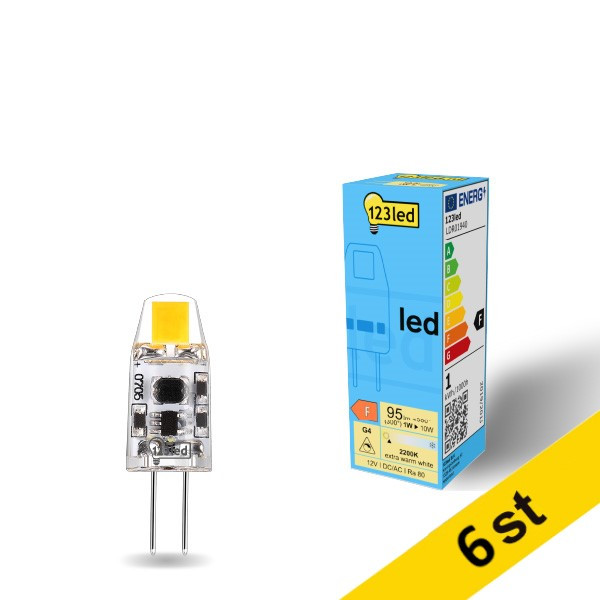 LED lampa G4 | COB | 2200K | 1W | dimbar | 6st [123ink]  LDR01941 - 1