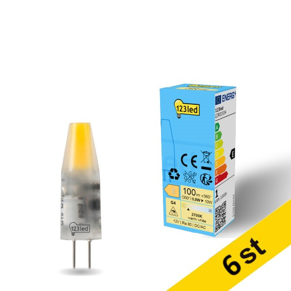 LED lampa G4 | COB | 2700k | 1W | 6st [123ink] LDR01935 - 1