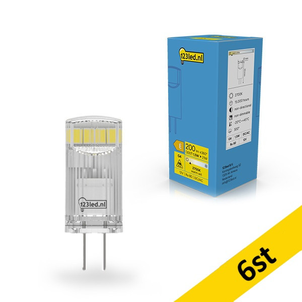 LED lampa G4 | SMD | 2700K | 1.5W (21W) [123ink] 6st LDR02341 - 1