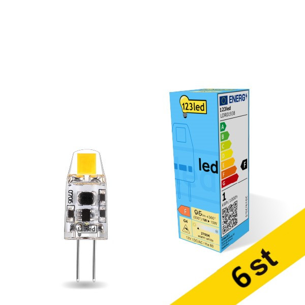 LED lampa G4 dimbar | COB | 2700K | 1.1W (10W) [123ink] 6st LDR01939 - 1