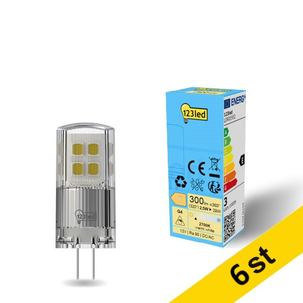 LED lampa G4 dimbar | SMD | 2700K | 2.5W (28W) [123ink] 6st LDR01933 - 1
