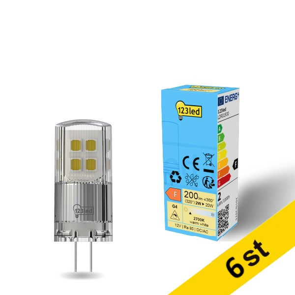 LED lampa G4 dimbar | SMD | 2700K | 2W (20W) [123ink] 6st LDR01931 - 1