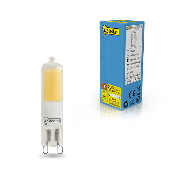 LED lampa G9 | COB | 2200K | 2,2W (25W) [123ink] LDR02414 - 1