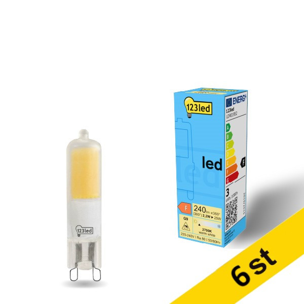 LED lampa G9 | COB | frostad | 2700K | 2.2W | 6st [123ink] LDR01953 - 1