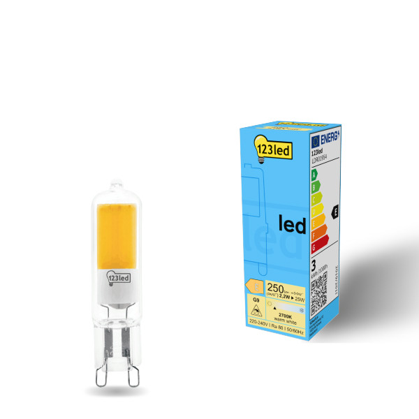 LED lampa G9 | COB | klar | 2700K | 2.2W (25W) [123ink] LDR01954 - 1