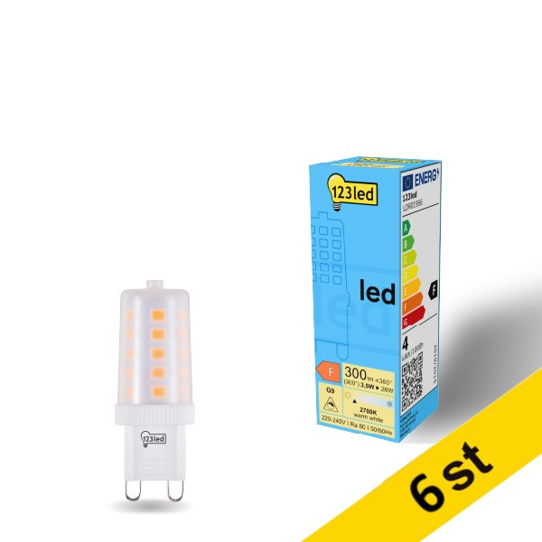 LED lampa G9 dimbar | SMD | frostad | 2700K | 3.5W (28W) [123ink] 6st LDR01957 - 1