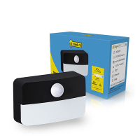 LED nattlampa | sensor | batteridriven | rektangel | svart [123ink] LDR02217