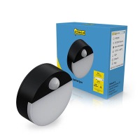 LED nattlampa | sensor | batteridriven | rund | svart [123ink] LDR02213