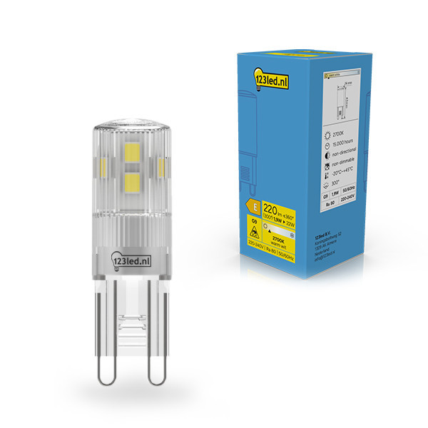 LED spotlight G9 | SMD | 2700K | 1,9W (22W) [123ink] LDR02316 - 1