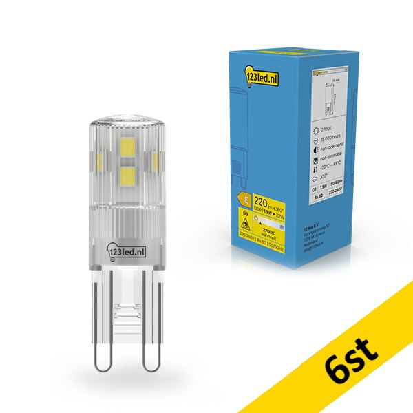 LED spotlight G9 | SMD | 2700K | 1,9W (22W) [123ink] 6st LDR02317 - 1
