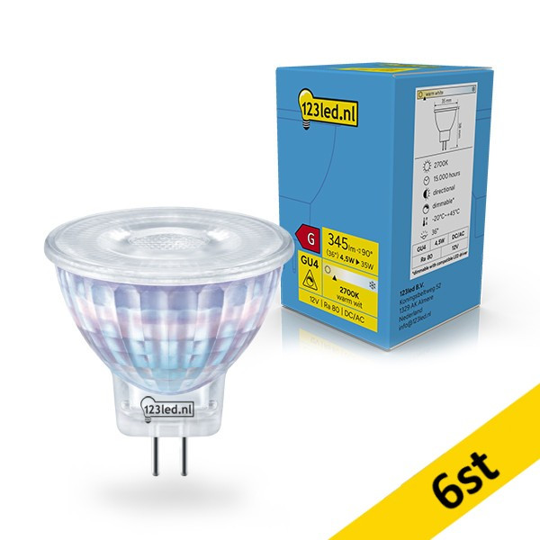 LED spotlight GU4 | MR11 | 2700K | Dimbar | 4,5W (35W) [123ink] 6st LDR02377 - 1