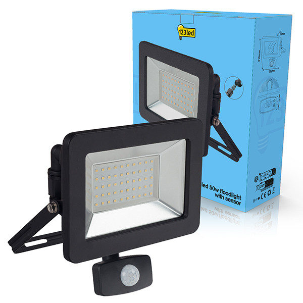 LED strålkastare med sensor 50W | 4000K | 5500lm | IP65 [123ink]⭐ 0310716L123 LDR01992 - 1