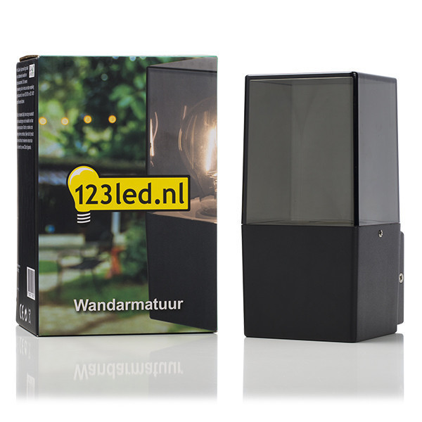 LED vägglampa E27 | Smokey | IP44 | 108 x 167mm | svart [123ink] 6152 LDR08512 - 2