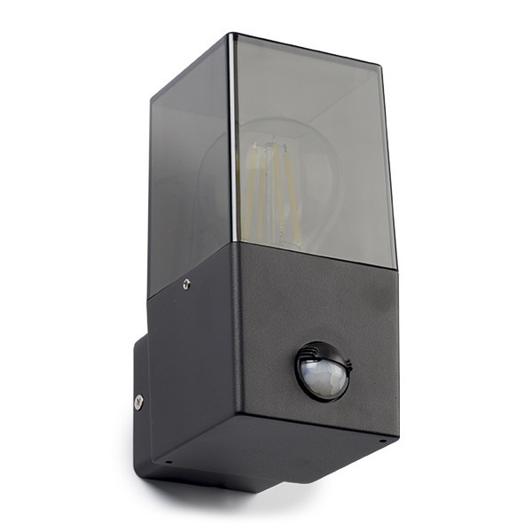LED vägglampa E27 | Smokey | IP44 | 120 x 167mm | svart [123ink] 6152-PIR LDR08513 - 3