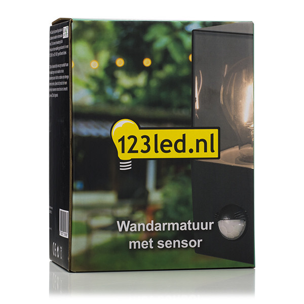 LED vägglampa E27 | Smokey | IP44 | 120 x 167mm | svart [123ink] 6152-PIR LDR08513 - 5