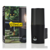 LED vägglampa E27 | Smokey | IP44 | cylinder | sensor | svart [123ink] 6151-PIR LDR08511 - 2