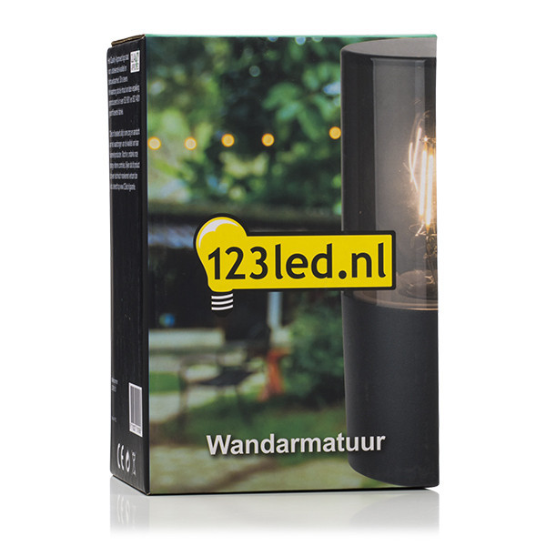 LED vägglampa E27 | Smokey | IP44 | cylinder | svart [123ink] LDR08510 - 5