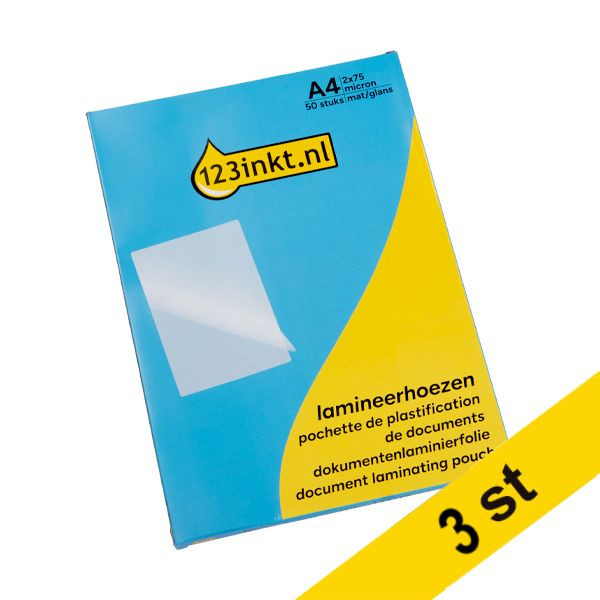 Lamineringsfickor A4 75 mik. | matt-blank | 123ink 150st  302064 - 1