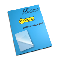 Lamineringsfickor A6 125 mik | blank | 123ink 100st 301134