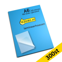 Lamineringsfickor A6 125 mik | blank | 123ink 300st 301135