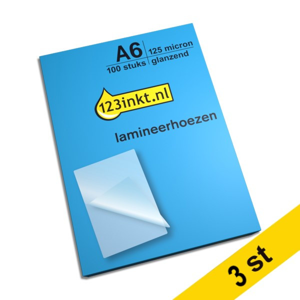 Lamineringsfickor A6 blank | 123ink | 2x 125 mikron | 300st  301135 - 1