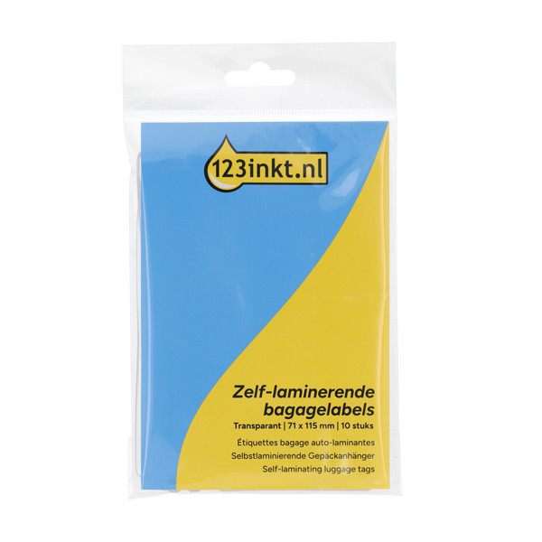 Lamineringsfickor bagage 71x115mm (självlaminerande) | 123ink 10st 302920 - 1