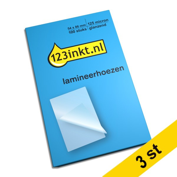Lamineringsfickor kreditkort (54 x 86mm) 125 mik | blank | 123ink 300st⭐  301133 - 1