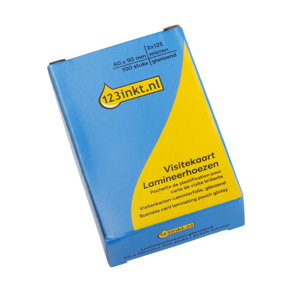 Lamineringsfickor visitkort (60 x 90mm) 125 mik. | blank | 123ink 100st 302893 - 1