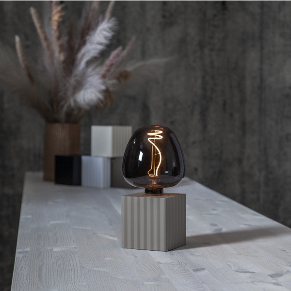 Lampfot E27 Box | 10cm | beige [Star Trading] 298-34-1 502086 - 2
