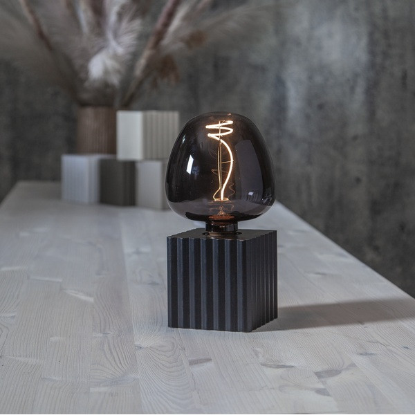 Lampfot E27 Box | 10cm | svart [Star Trading] 298-33 502085 - 2